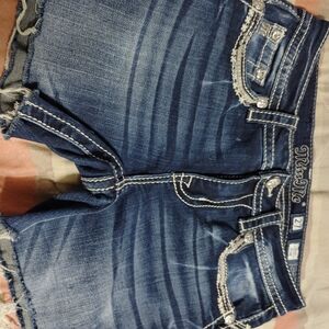 Miss Me Blue Denim Shorts